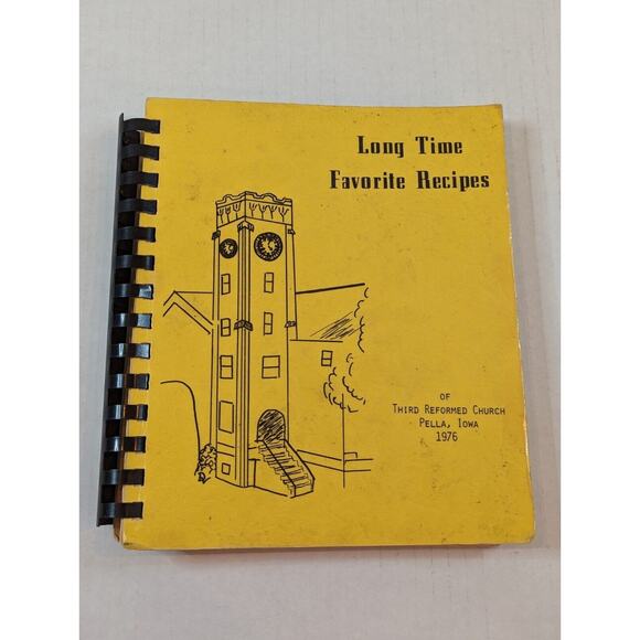 Cookbook 1976 Pella Iowa Third Reformed Church local recipes Dutch IA cooking - Picture 1 of 9